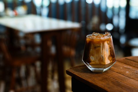 A glass on a table